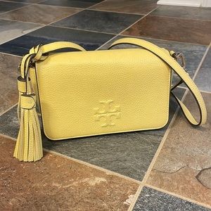 Tory Burch Thea Mini Pebbled Leather (Daylily)